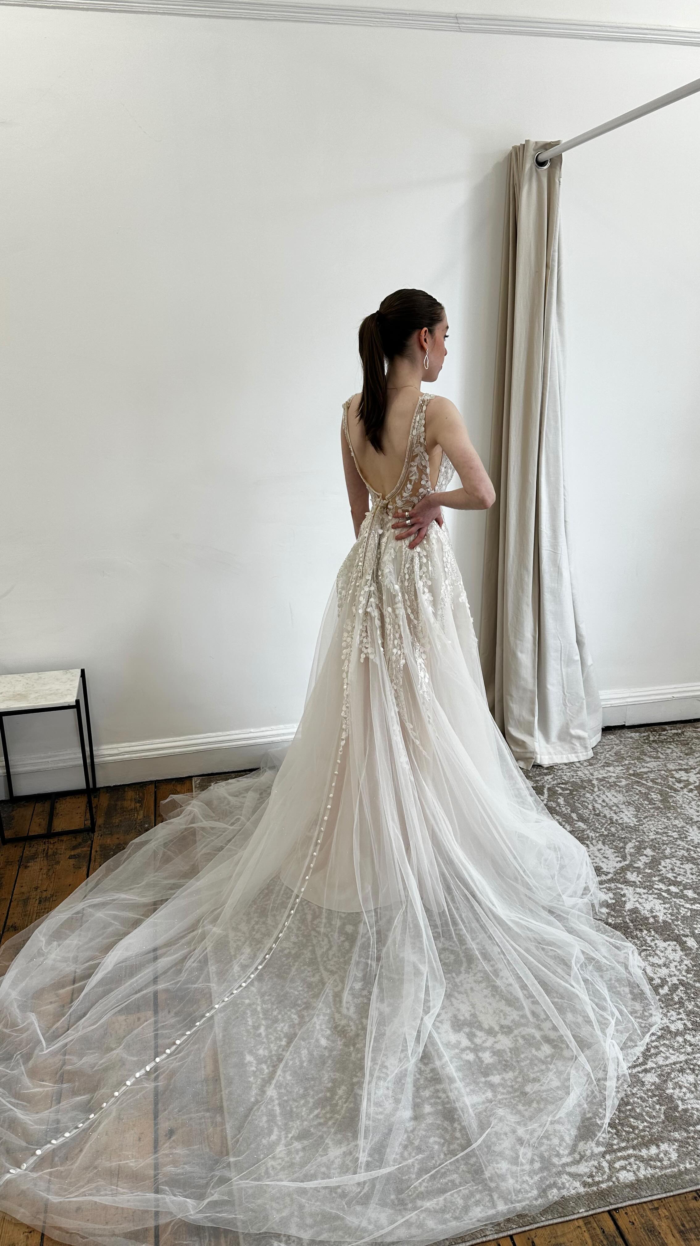 Let’s talk sample sizing babe ◊At our bridal townhouse we carry over 300 incredible designer gowns which are all samples for you to try on & choose your precious one ◊Our dedicated & passionate team of stylists are on hand to assist you in & out of each gown, we will pin or clip the sample to show you how your dress will fit when ordered in your nearest size ◊Some samples may be a much bigger size, some smaller or some may fit great ~ we’re here to talk you through how each style will look once she’s yours and all altered to fit your figure ~ bridal sizing tends to be a smaller fit to highstreet sizing ◊Once chosen, we will take your measurements of the fullest part of your bust, smallest part of your waist & fullest part of your hips before checking on your chosen designers size chart where you’re sitting size wise well also take your height & approx heels into account when checking on length ◊We’ll advise which size would work best, taking into account any changes you may have planned & your desired fit based on the silhouette of your dream dress ◊We will give you our recommended seamstresses details & this is best to prebook in advance to ensure their availability ~ your final alterations will begin around 6 weeks before your special day & you will need the exact shoes you want to wear with you for every fitting appointment ◊You are welcome to choose your own seamstress team & we always recommend researching & reading reviews before booking in ◊Every one of our brides is unique in style & body shape which is why final alterations are so important ~ it’s very rare for your dress to fit perfectly everywhere & so these final touches will sculpt your dress to perfection ~ pricing will vary from bride to bride & also depends on the style of dress you’ve chosen, fabric, detail & layers, plus how your gown fits at this point ~ this is one of the most important outfits you will ever wear so choosing a technically skilled alterations team is a must ◊We can’t wait to talk you through more at your visit instore ◊#bridalsizing #bridalalterations #youarepreciousbridal #newcastleupontyne #bridaltips #bridalappointment #faqs #bridalshopping #bridalfaqs