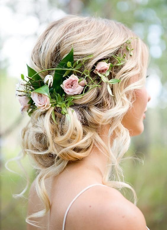 floral bridal hair