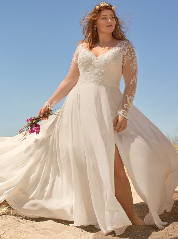 Rebecca Ingram Lorraine Dawn Lynette A Line Wedding Dress 22RS586B01 Main Curve IV